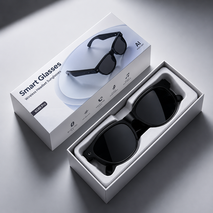 AI Smart Glasses Voice Control Bluetooth HD1080P