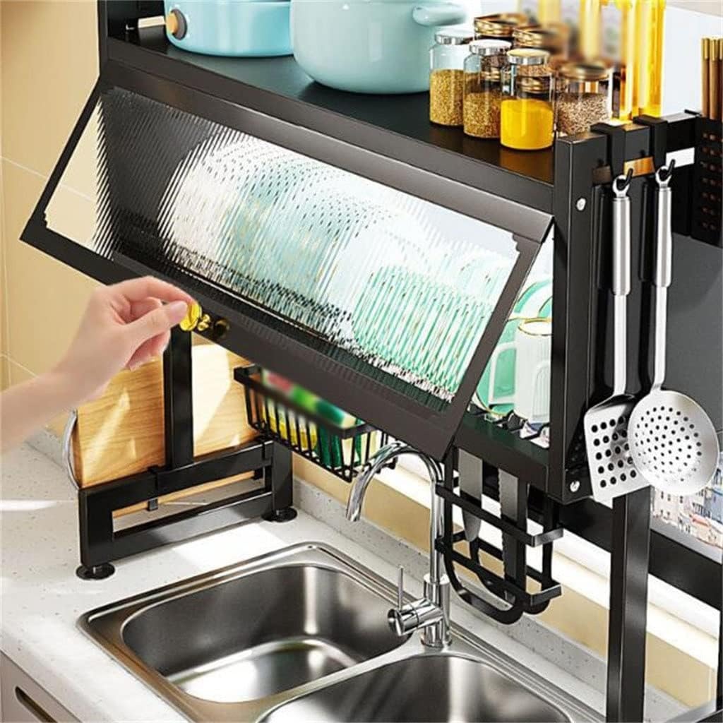 Kitchen Storage Rack with Draining Feature - Cabinet Door Organizer DUXOR