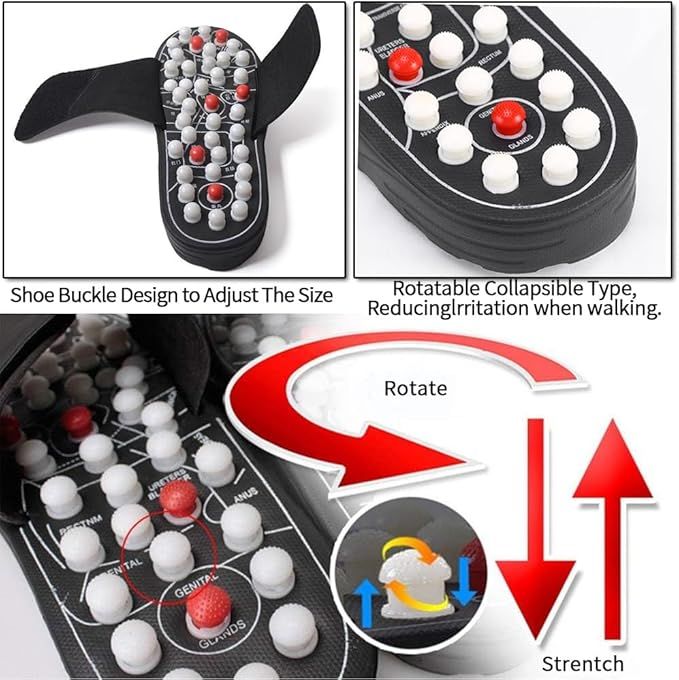 Massage Slippers - Rotating Acupressure Foot Massager